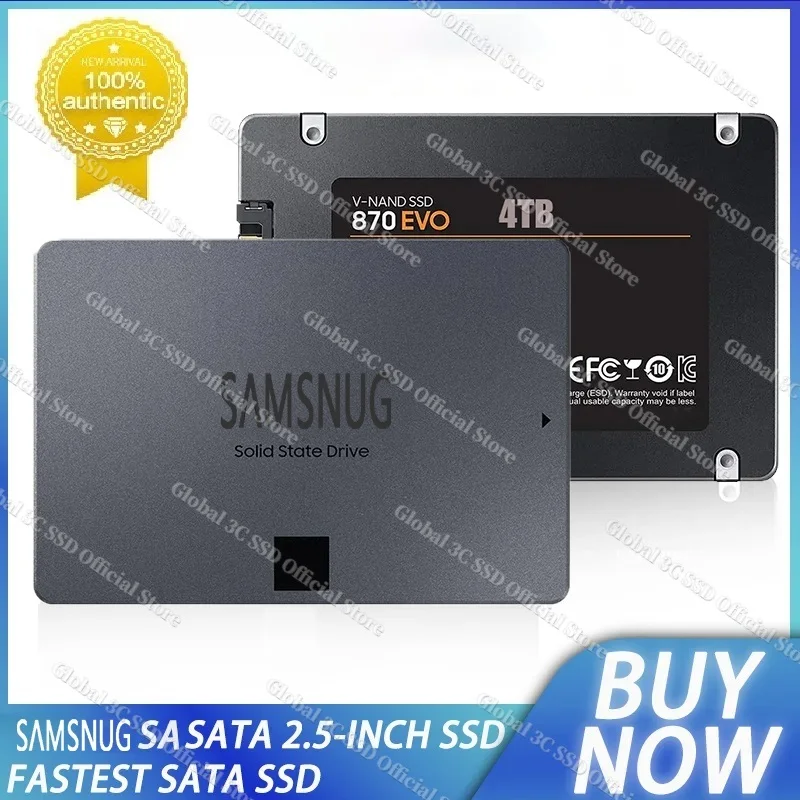 

Original Brand High Speed SATA3 Ssd 870EVO 1TB 2TB 4TB 2.5"Hard Disk Drive Ssd Internal Solid State Drive for Laptop Desktop PS5