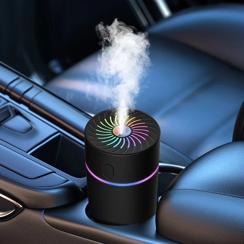 Car Air Freshener Car Aromatherapy Machine7ColorLEDCool Mist Small Desktop Humidifier