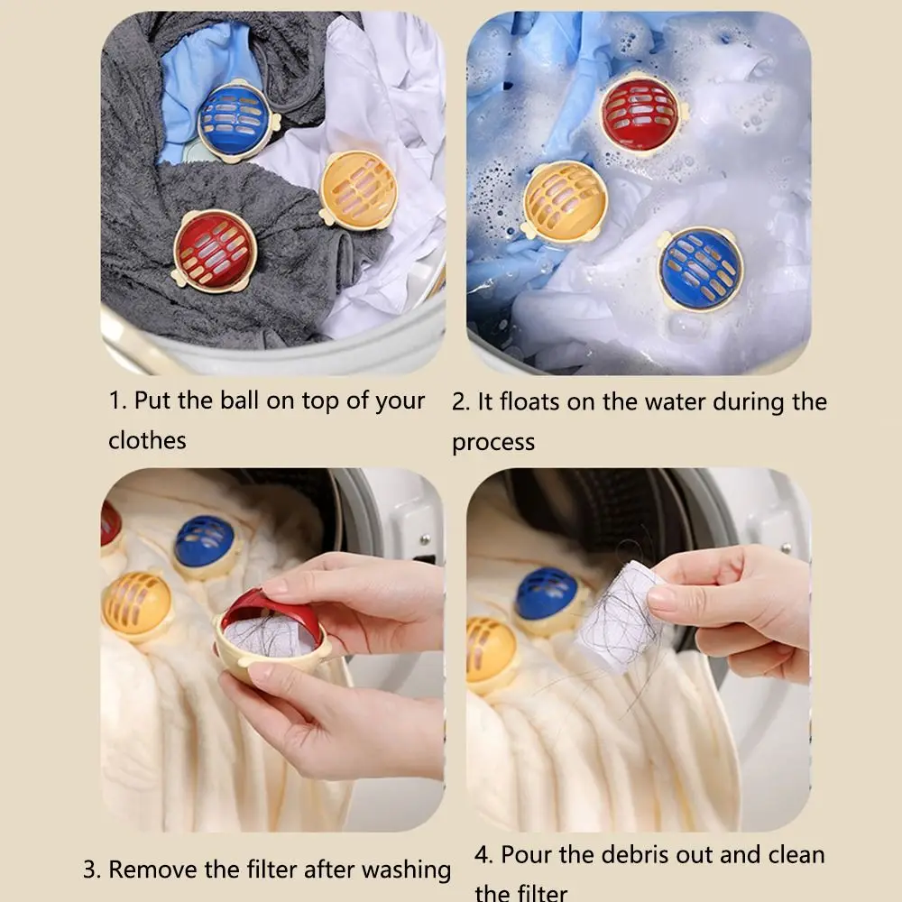 Reusable Clothes Lint Hair Catcher Fish Shape Anti Limescale Washer Pet Hair Remover Washable Widely Use Cycle Laundry Ball