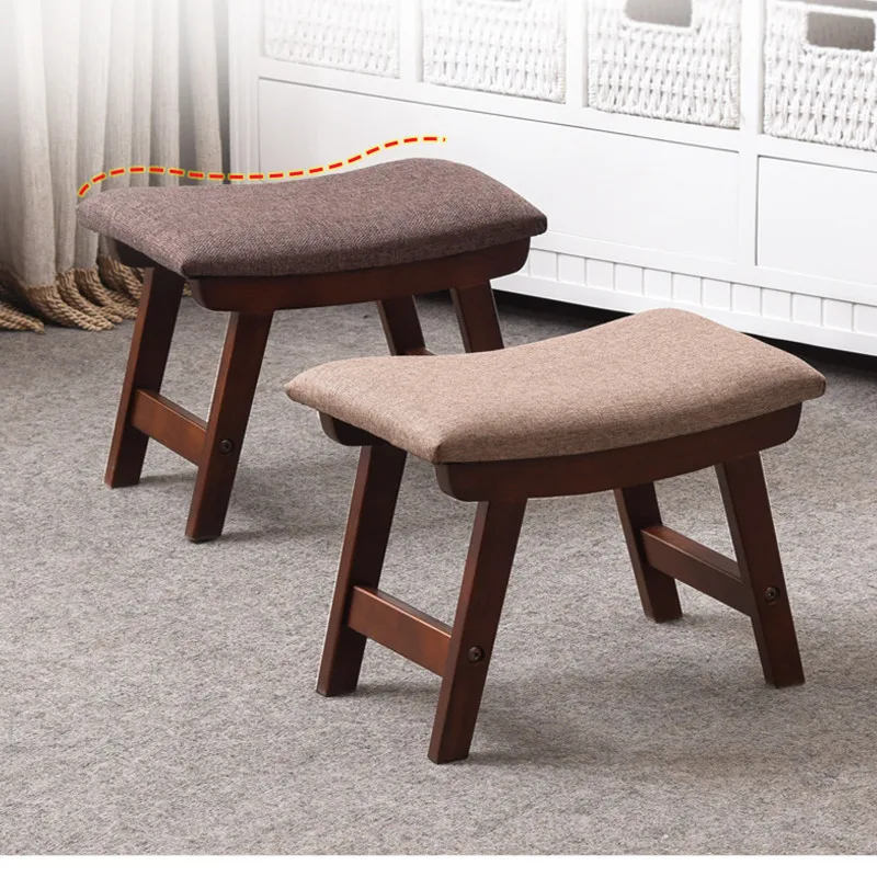 

Small Stool Household Creative Shoe Changing Stool Tea Table Stool Living Room Solid Wood Bench Simple Modern Sofa Low Stool
