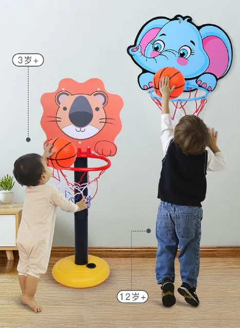 Basketball Hoop Baby Toys Indoor Plastic Basketball Backboard Home Sports  for Kids Lion Elephant Funny Game Fitness Excersise