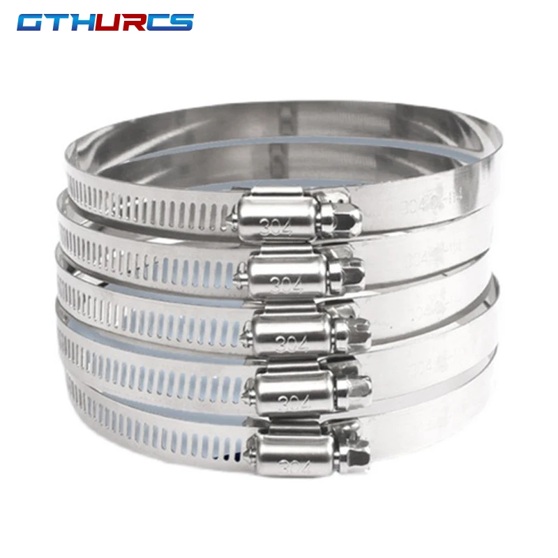 5/10pcs Hose Clamp 304 Stainless Steel Pipe Clamp Mini Fuel Line  Clip Hoop Optional Size for Air Water
