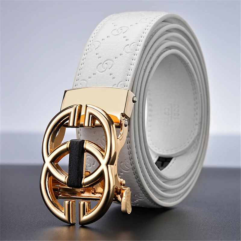 New Leather Belt Men Luxury Brand Designer fashion famous Belts for Women Jeans Strap Male Metal Automatic g Buckle  belt