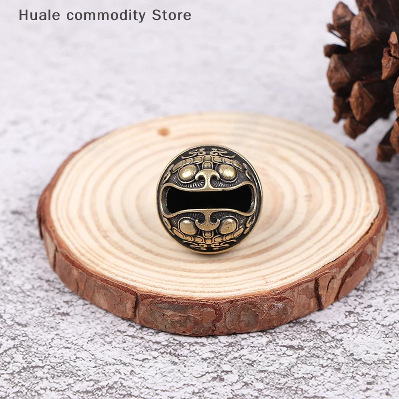 1Pc Retro Brass Drop Bell Chinese Good Luck Tinkle Bell Charm For Bracelet and Anklet Jewelry Accessory Pendant For Pet 2