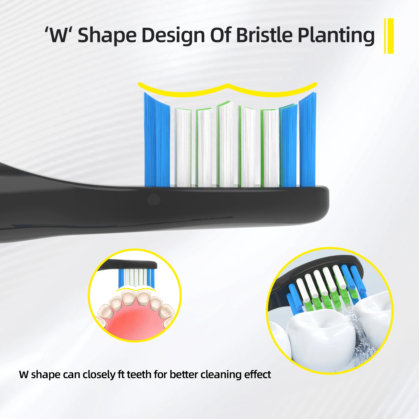 Compatible with Bitvae D2 Electric Toothbrush Replacement Heads, for Bitvae D2 Electric Toothbrush,10 Pack 5
