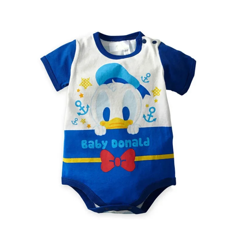 Summer Newborn Cartoon Baby Boys Rompers Girl Clothes Bear Mickey Pooh Baby Rompers Short Sleeve Cotton Pajamas Infant Jumpsuits baby sleepwear baby clothes set