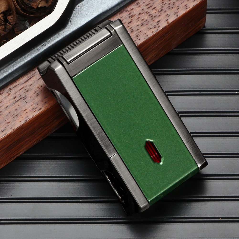 Cigar Lighter Metal Torch Lighters Support Stand Cover V Cutter Cigar Punch Portable Gas 1