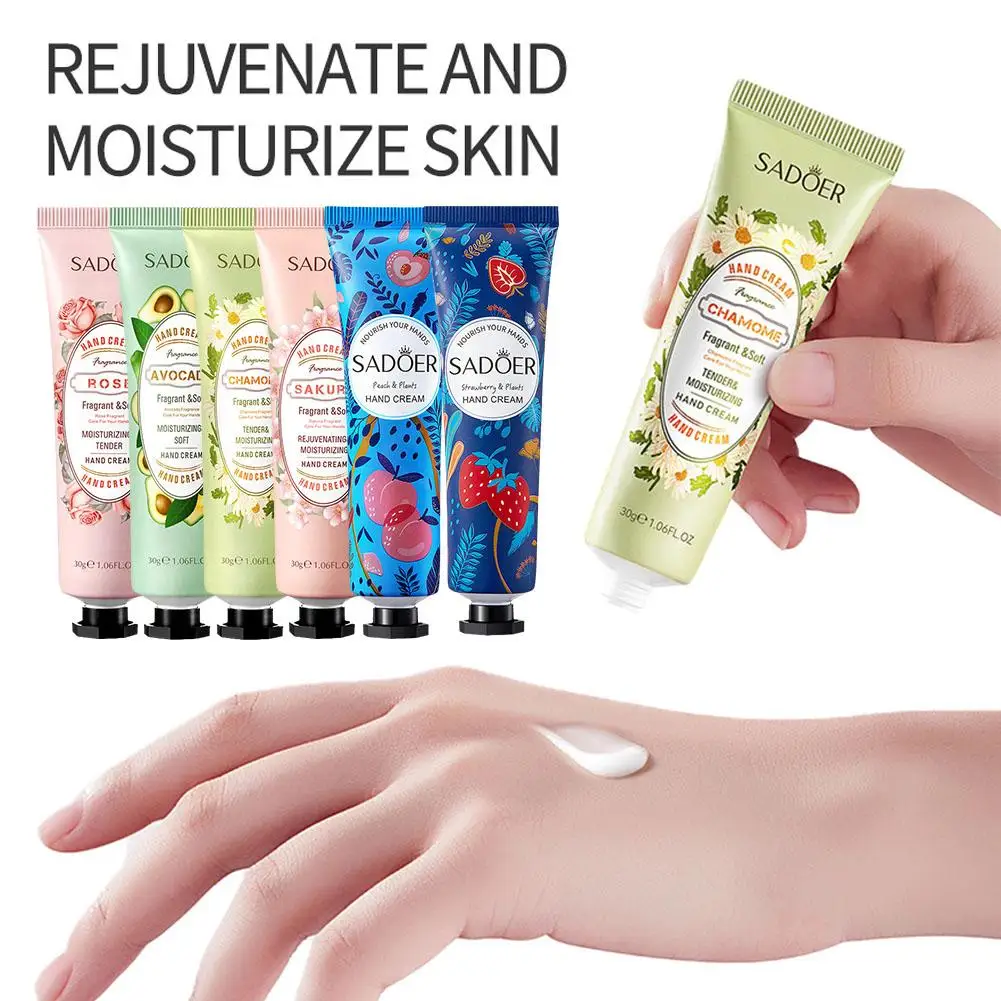

Hand Cream Avocado Not-greasy Care Hand Lotion Natural Skincare Creams Chamomile Moisturizing Care Peach Hand Beauty D9a2