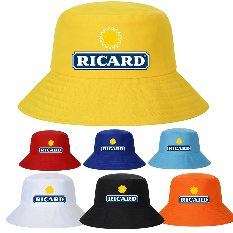 Fashion Ricard Bucket Hats Men Women Cotton Outdoor Reversible Fisherman Caps Beach Fishing Hat Girl Boy Chapeau Bob Panama Hat  3