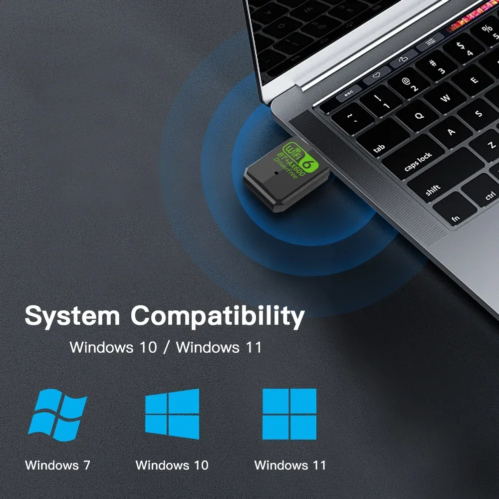 와이파이 6 블루투스 5.4 어댑터 AX600 USB2.0 어댑터 듀얼 밴드 2.4G/5Ghz 네트워크 무선 수신기 PC 노트북용 10/11 드라이버 프리