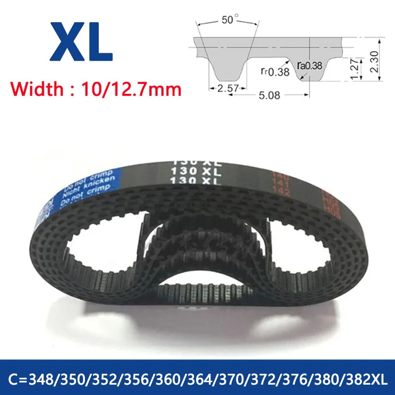 

1PCS XL Timing Belt 348/350/352/356/360/364/370/372/376/380/382XL Width 10mm 12.7mm Rubber Closed Loop Synchronous Belt