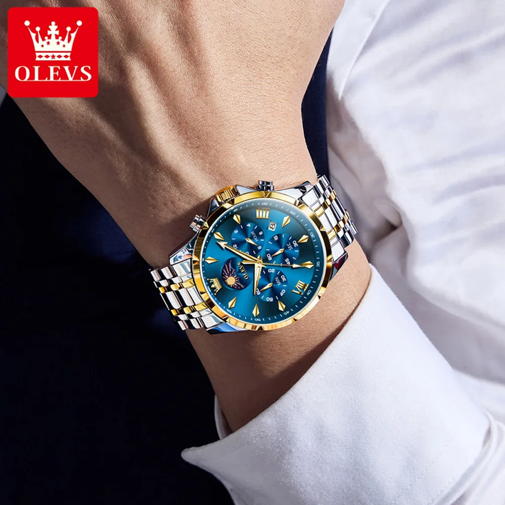 Orologio da polso da uomo di lusso di marca POEDAGAR per la settimana luminosa impermeabile orologi da uomo in acciaio inossidabile al quarzo orologio da uomo