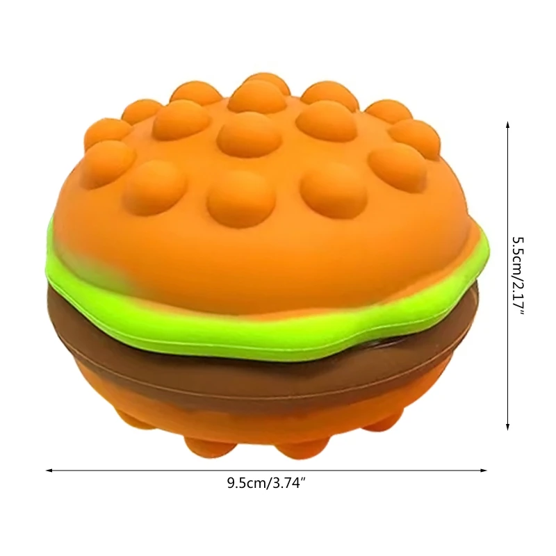 

2022 Pop Hamburger Spongy Toy Silicone Simulation Bread Memory Rising Interactive Fidget Toy Super Soft for Office Decompress