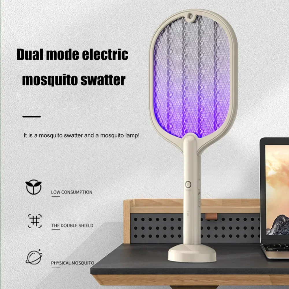 2 in 1 Electric Insect Racket Swatter USB Rechargeable Led Light Hand-Held Mosquito Killer Fly Bug Zapper Trap mosquito swatter 3 2 in 1 Electric Insect Racket Swatter USB Rechargeable Led Light Hand-Held Mosquito Killer Fly Bug Zapper Trap mosquito swatter 3