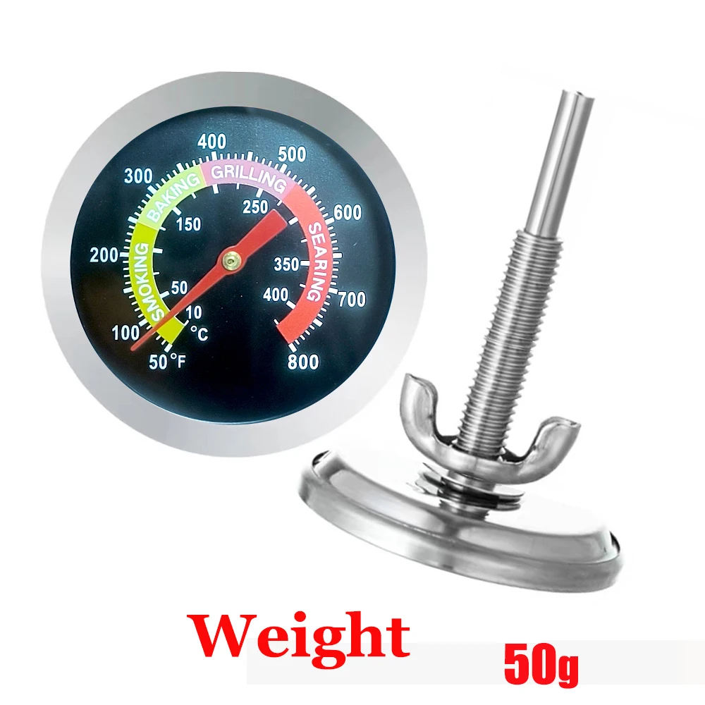 60mm Stainless Steel Pizza Oven Thermometer Baking Food Meat 10-400 Degrees Celsius Grill Barbecue Stove Thermograph 4