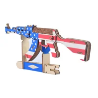 3d Puzzle Wooden Toys Laser Cutting DIY AK47 Weapon Assembly Kit Jigsaw Puzzle Learning Wood Kids Toys For Children Educational 2