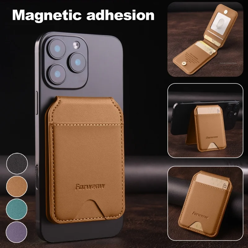 Luxury Unisex Folding PU Leather Magnetic Wallet Case