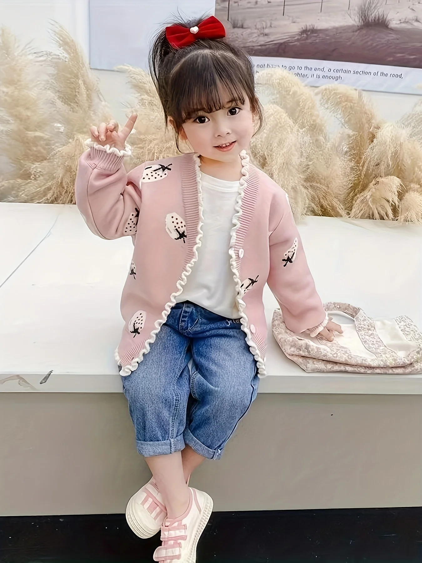 여아 니트 가디건 가을 신상  아동 트렌디 스웨터 가디건 상의