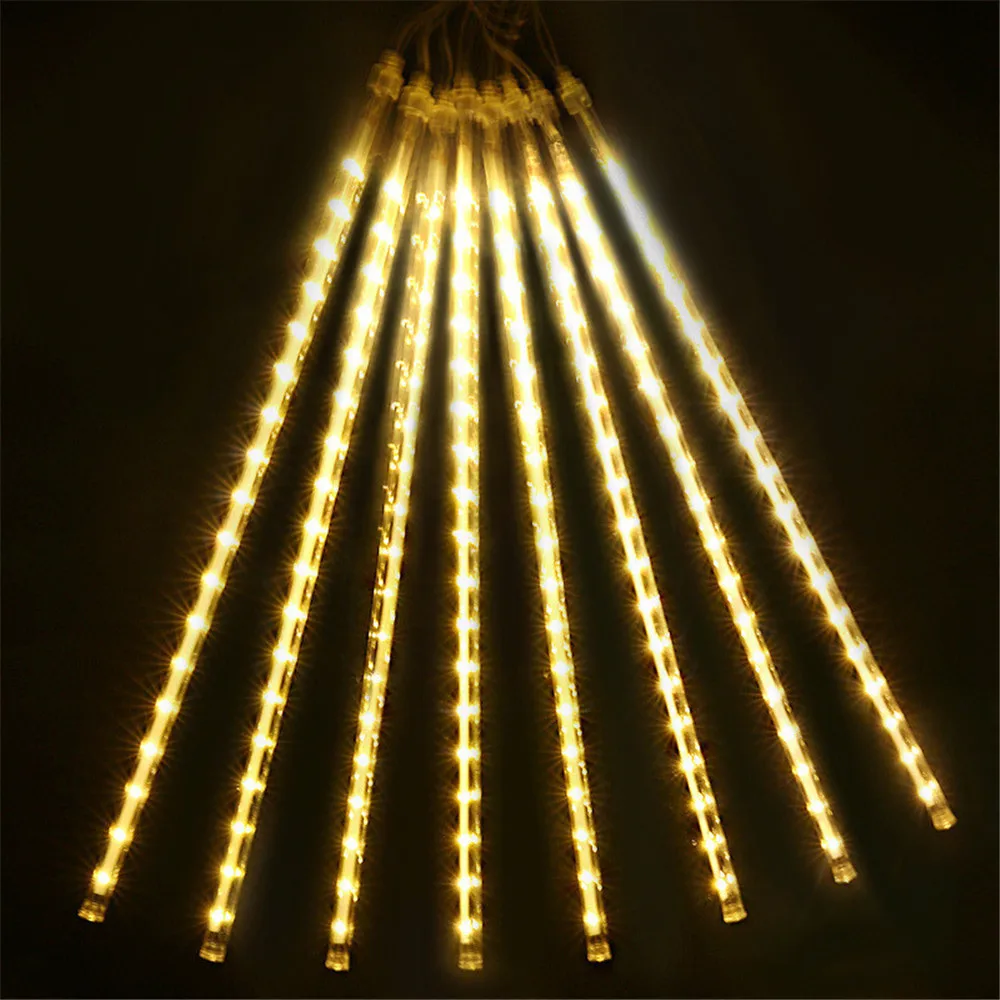 LED Meteor Shower String Lights Fairy Garden Decor