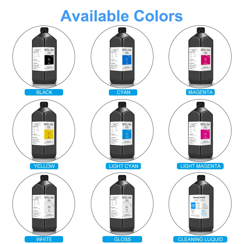 Рисунок 2 - 1000 мл светодиодные УФ чернила