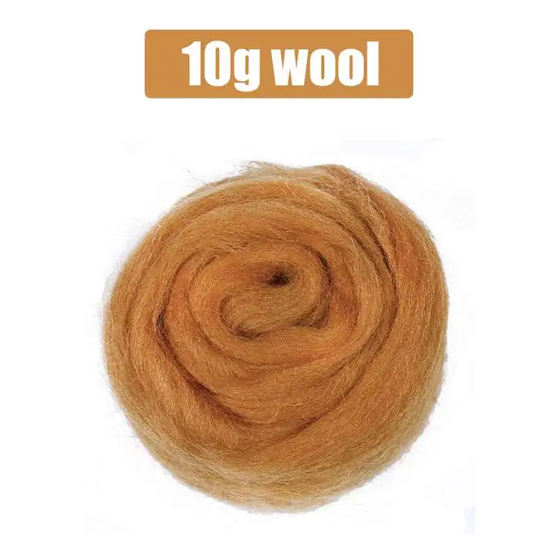 Needle felting wool 10 G DIY Wool Roving Needle Felting 8 Colors Wool Felting Fibre Handmade Material For Beginners Needle Product Making