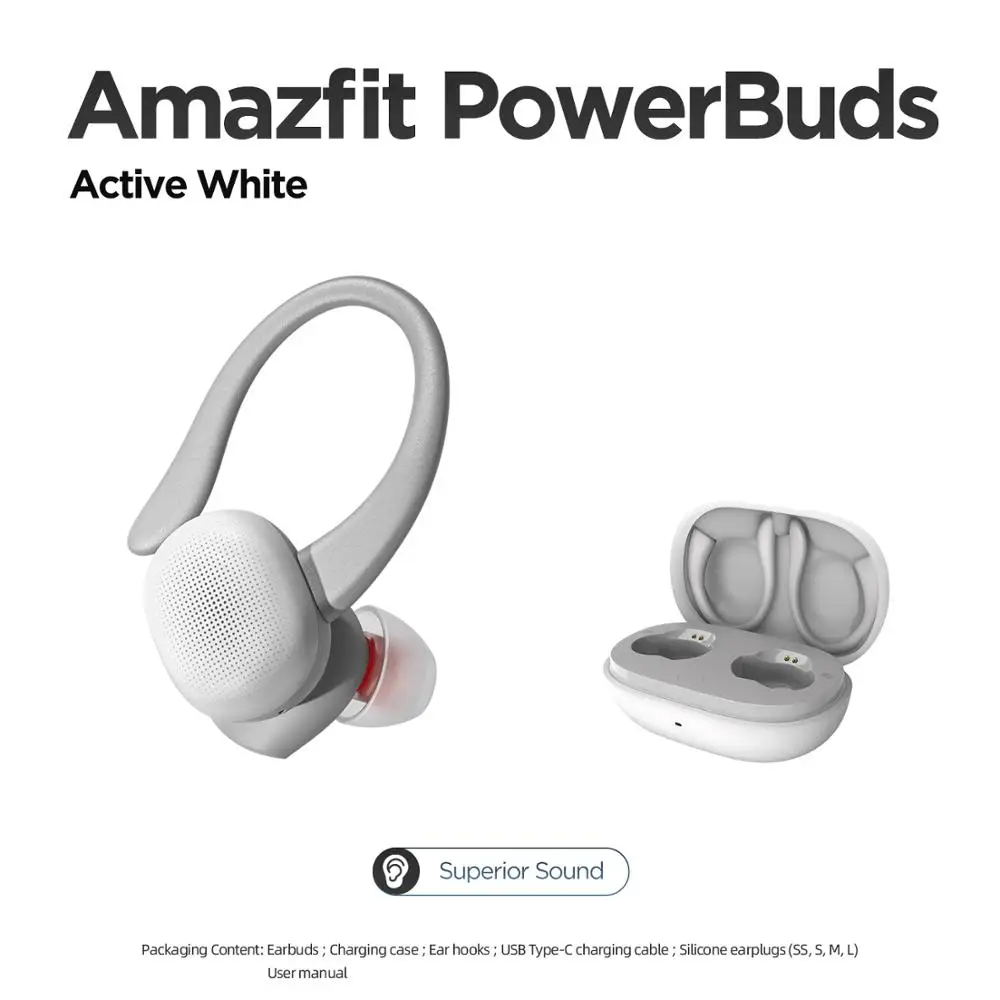 TWS-наушники Amazfit Powerbuds с пульсометром и поддержкой Bluetooth |