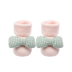 Festive Non-Slip Cotton Baby Socks - 1-3T (Bow)