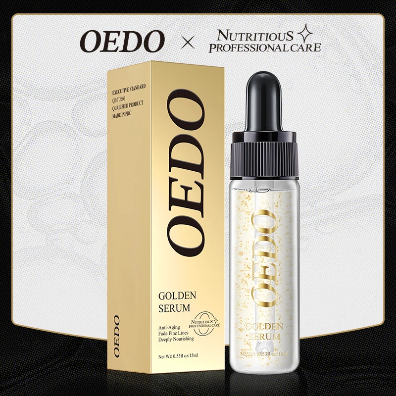 OEDO Gold Serum Anti-Aging Fade Fine Lines Deeply Nourishing Moisturizing hydrating Improve skin tone Facial Treatment Essence 6
