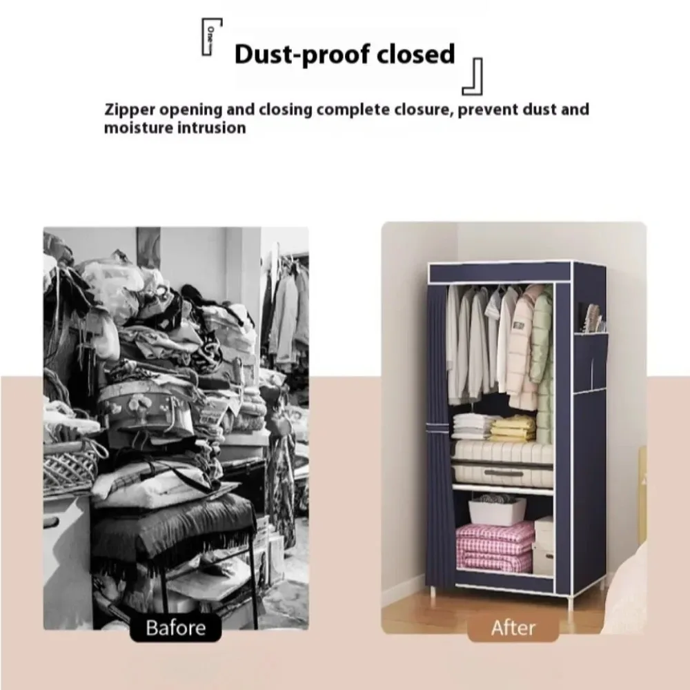 Storage Cabinet Fabric Wardrobe Multi-Layer Dustproof