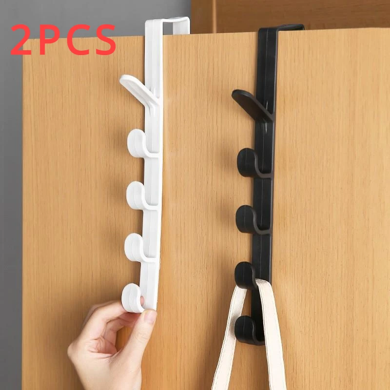 Multifunctional Fivesegment Hook Portable Coat Hook Door Towel Free Punching Seamless