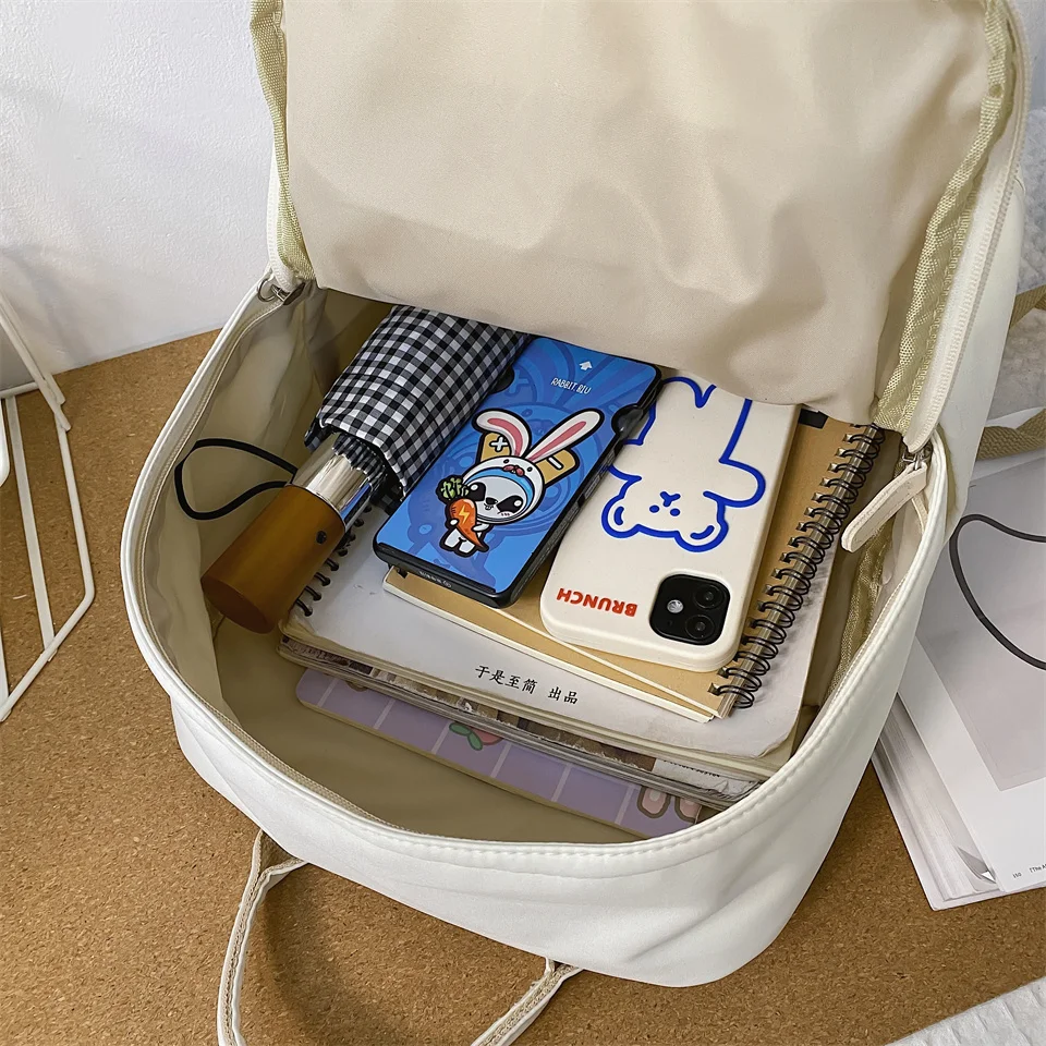 Fashion Women Backpack For Teenagers Black Portable School  display picture 1
