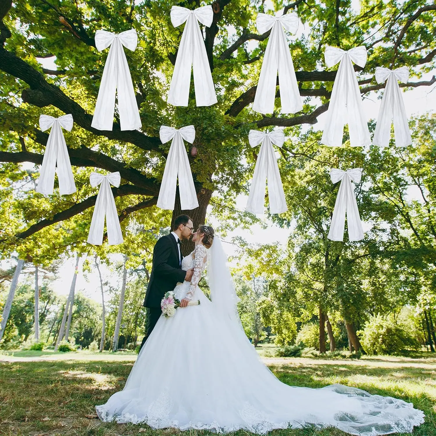 Wedding Bows Riceshoot 34 Pcs Church Pew Wedding Decorations White Fabric  Tulle Silk Flower Pew Clips Wedding Aisle Decor For Church Ceremony Banquet  Party Reception(White Church Pew Decorations, image size:1500x1500