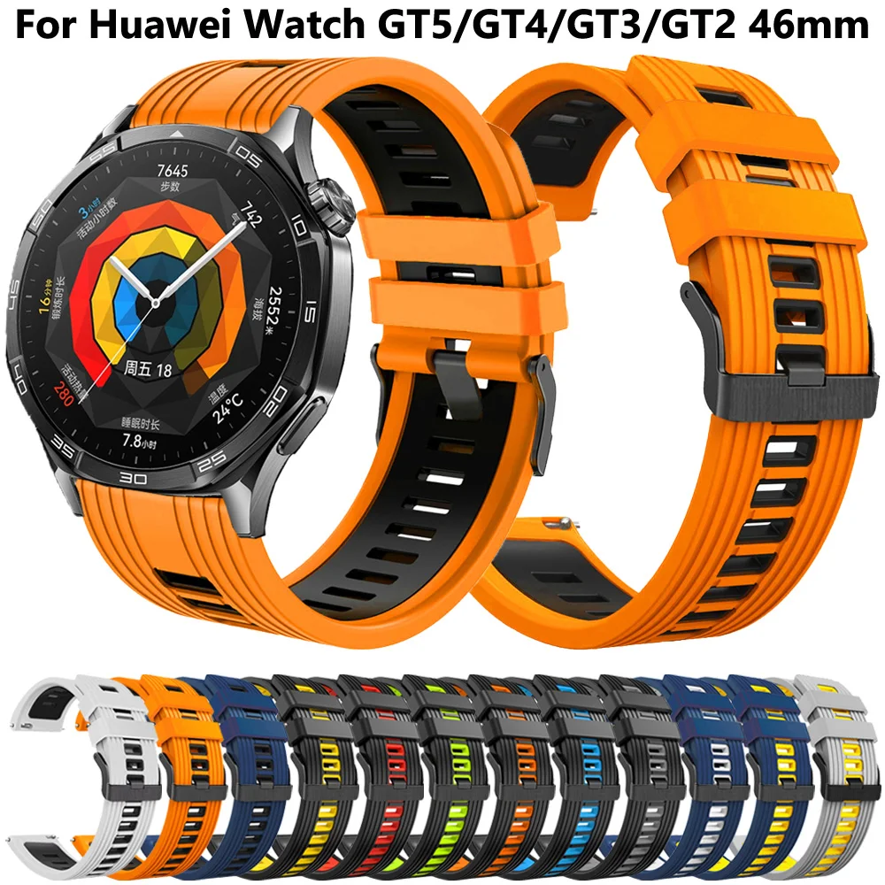 Premium 22mm Silicone Smartwatch Band - Black
