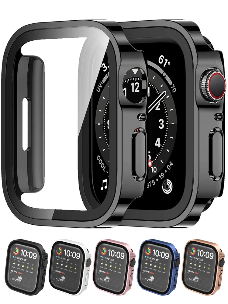 Premium Tempered Glass Case with Screen Protector – Straight Edge Cover