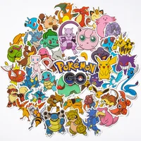 50/100PCS Kawaii Pikachu Anime Pokemon Stickers for Laptop Suitcase Skateboard Guitar Phone Cartoon Sticker Kid Gift Toys 1