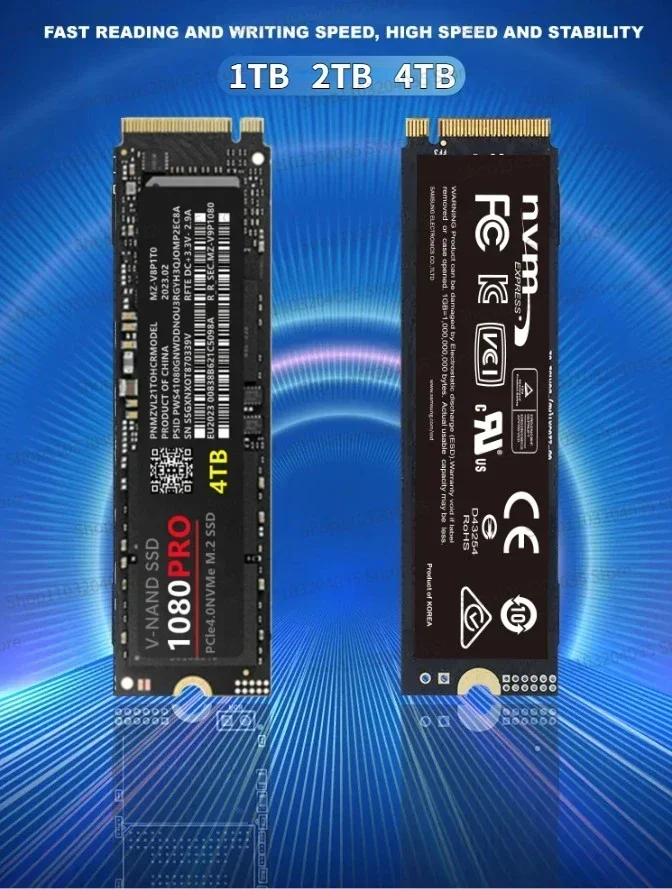 2024 Ʈ PC PS5  ϵ ̺, 1080 Pro NVMe M2 SSD 2280, 1TB, 4TB, M.2 SSD ϵ ũ, m2 2280 SATA 1080  NGFF ϵ ̺