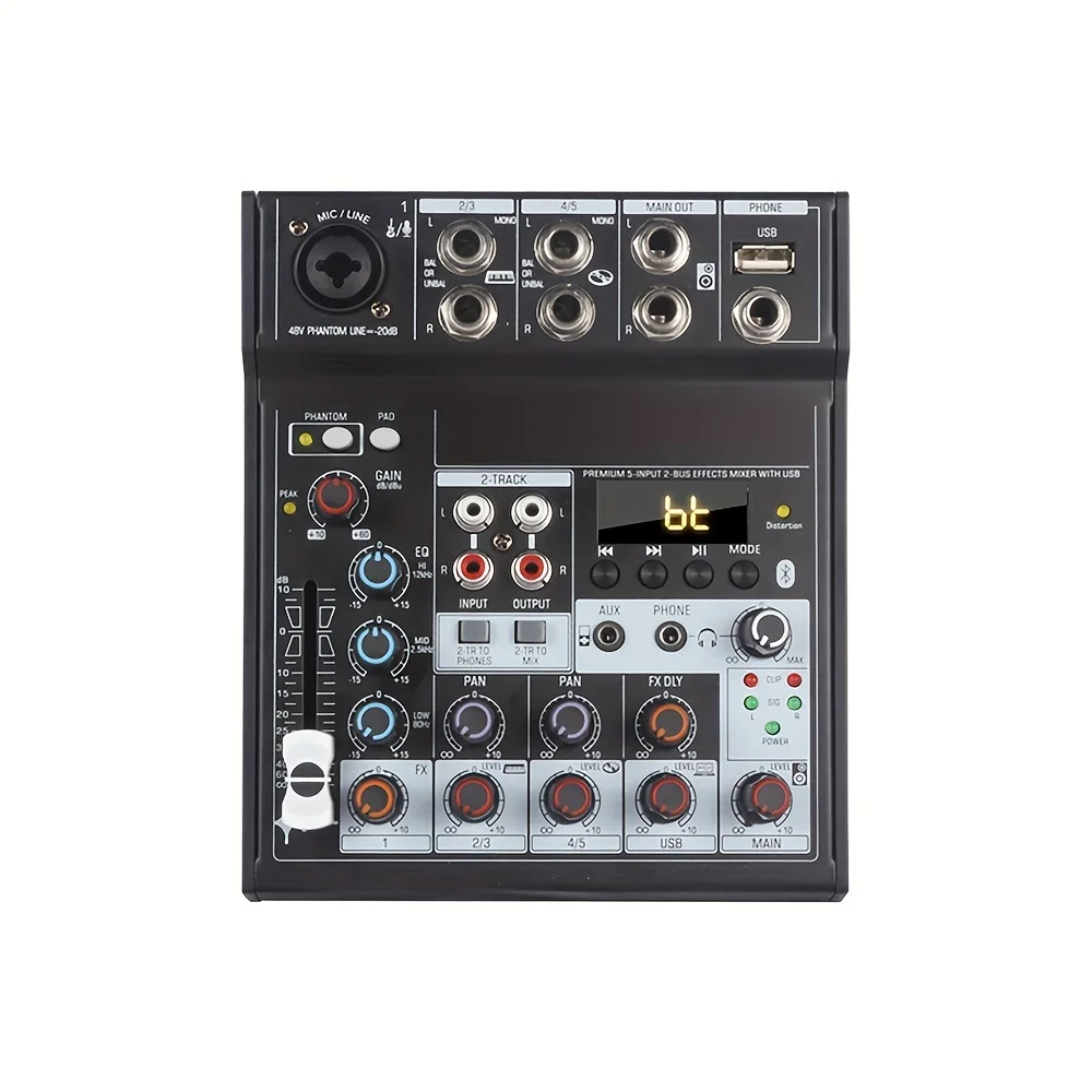 Portable Mixing Console 4 Channels Soundcard USB Play Record Computer Playback Mini Audio Mixer Broadcast Podcast TG502