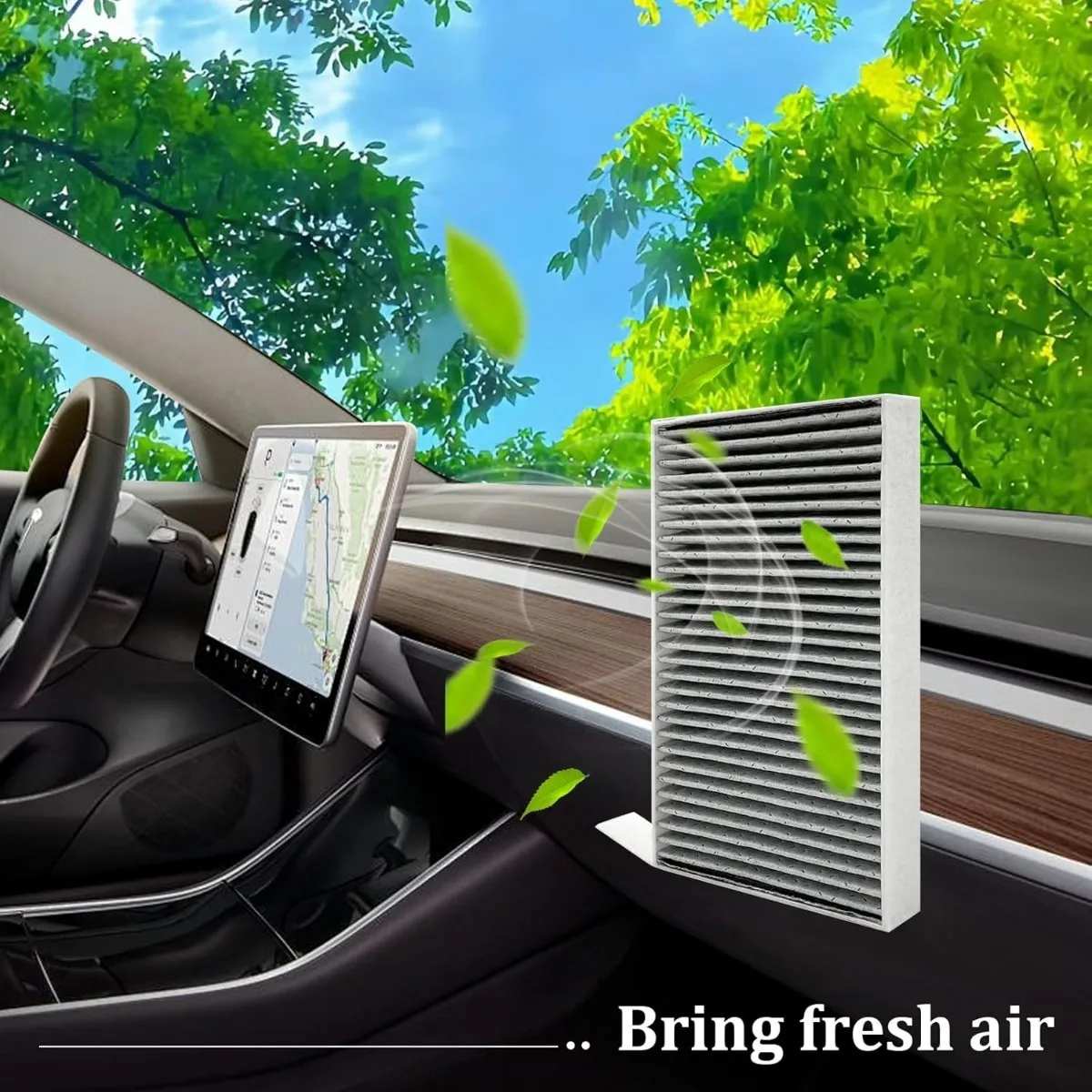 Fresh air flow after filter installation in Tesla