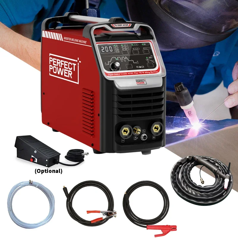 PERFECT POWER IGBT Tig Welder Ac Dc Inverter Welder Digital Aluminum Weldimg Machine Tig Welders Welding Machine TIG 250PI 6