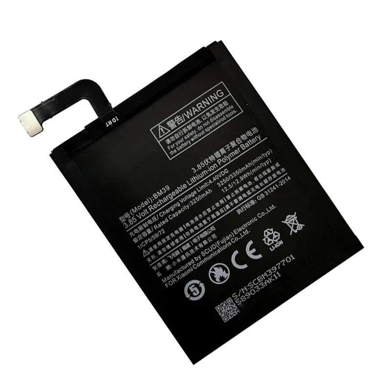 2024 Years New 100% Orginal BM39 3350mAh Battery For Xiaomi 6 Mi6 M6 High Quality Phone Replacement Batteries Free Tools