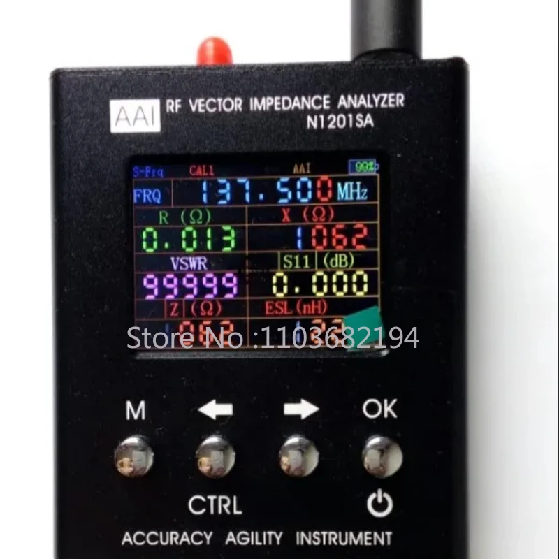 

AAI ORIGINAL English Verison N1201SA N1201SA+ 34.375MHz-2.7GHz UV RF Vector Impedance ANT SWR Antenna Analyzer Meter Tester
