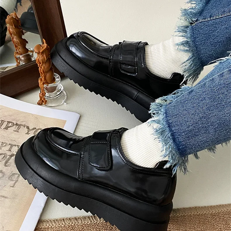 

Женские туфли в стиле ретро, Осенняя обувь на платформе, женские модные туфли с закрытым носком, оксфорды в британском стиле, Осенние криперы, летнее платье 202