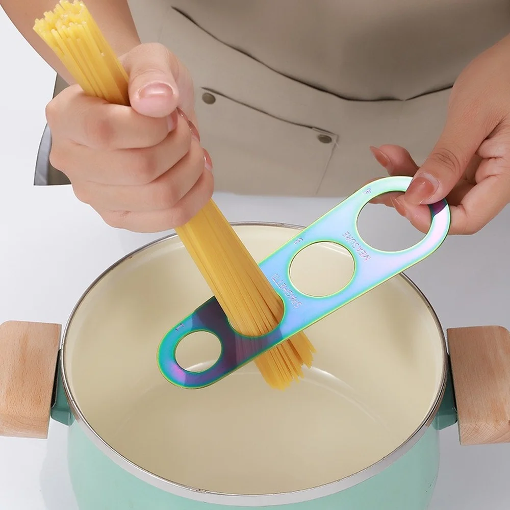 Description Picture 4 of itemStainless Steel Spaghetti Measurer Pasta Measure Cook Kitchen Utensil Tools Noodle 4 Hole Measuring Portion Control