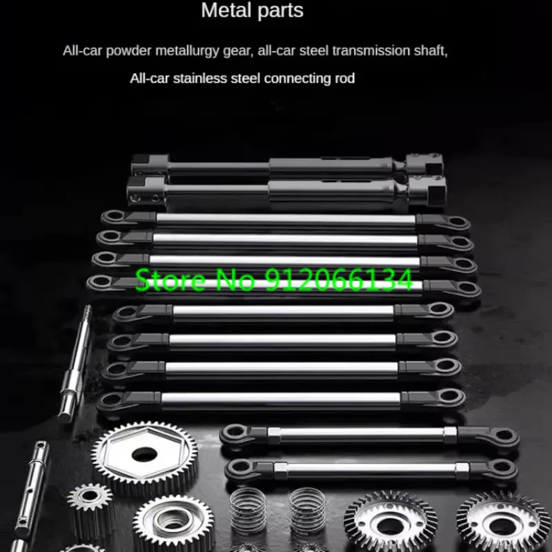 Professional Differential Lock 1/8 Climbing Crawer Off Road RC Truck 4WD Brushless Linkage Lighting Remote Control Truck Car Toy 5