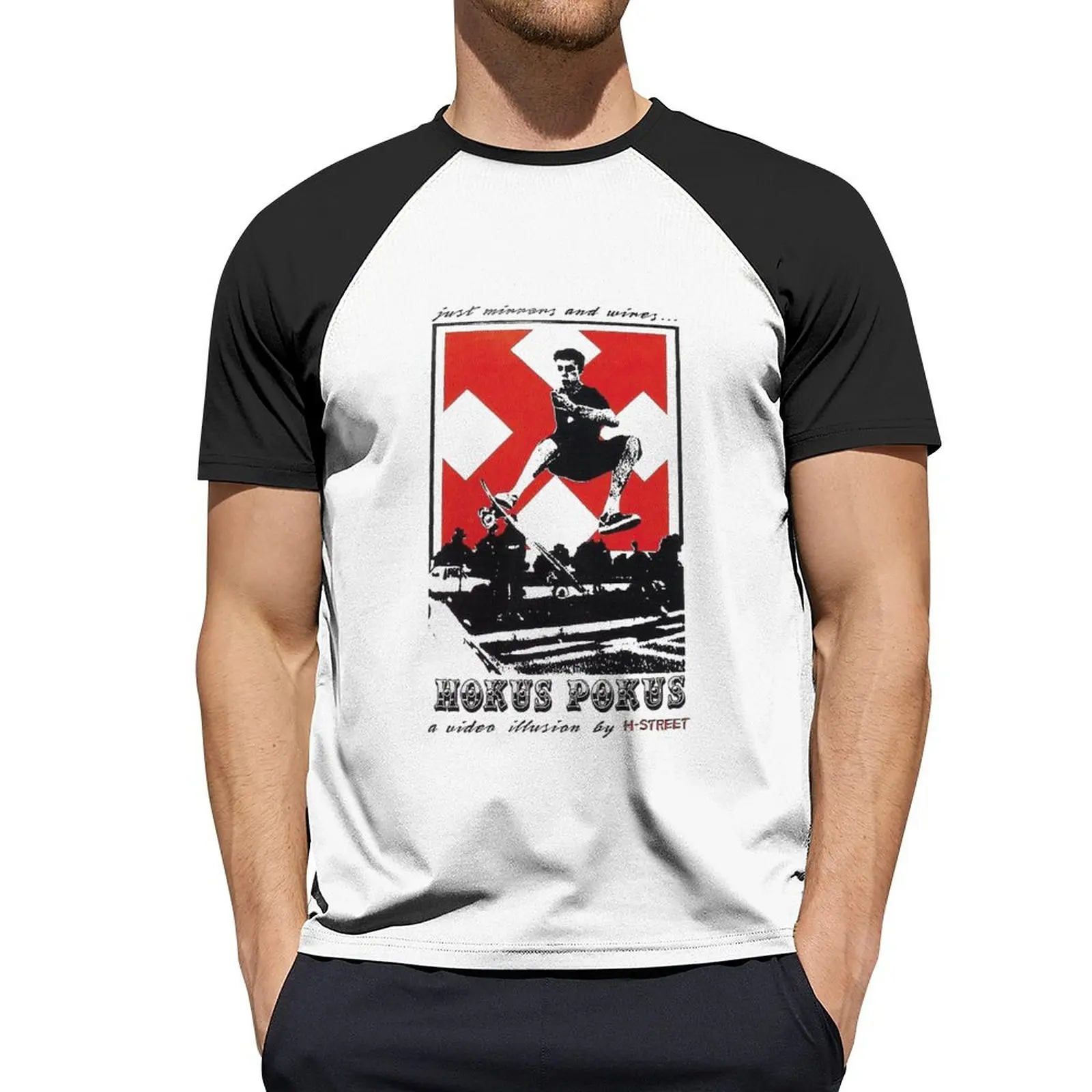 

Hokus pokus, H-Street skateboard t shirt design. T-Shirt Short sleeve tee quick drying shirt tops tshirts for men