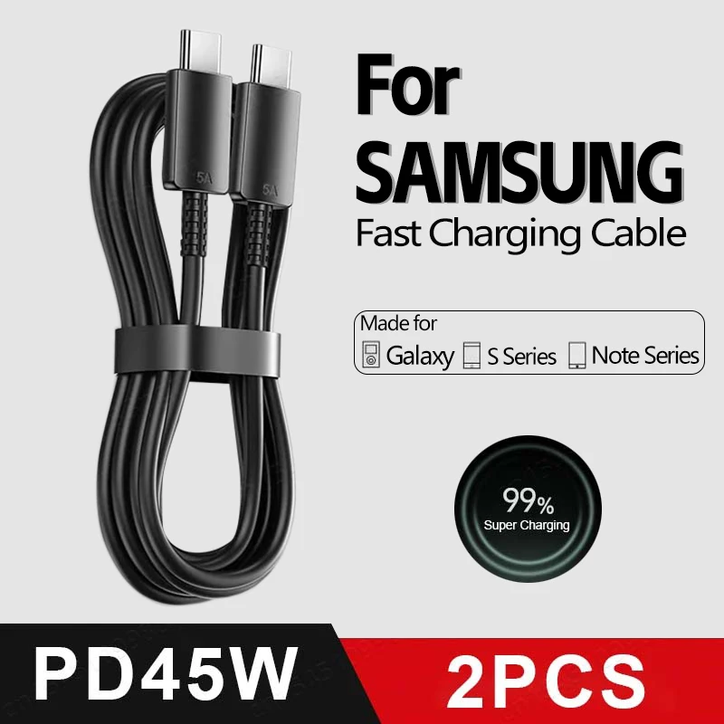 Super Fast Charging PD 45W USB Type C Data Cable