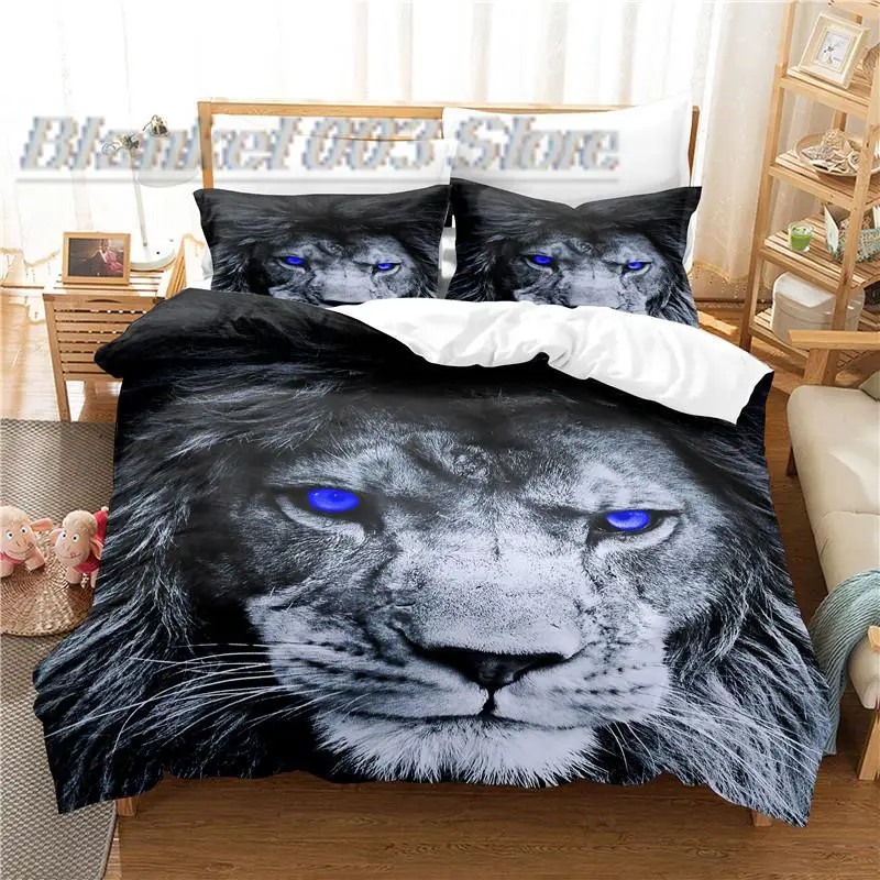 

Lion Bedding Set For Bedroom Soft Bedspreads For Bed Home Comefortable Duvet Cover Quilt Cover And Pillowcase