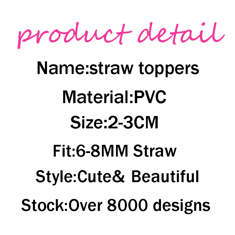 1pcs pvc straw toppers reusable drinking straw pink drinking straw toppers  charms for tumblers - AliExpress