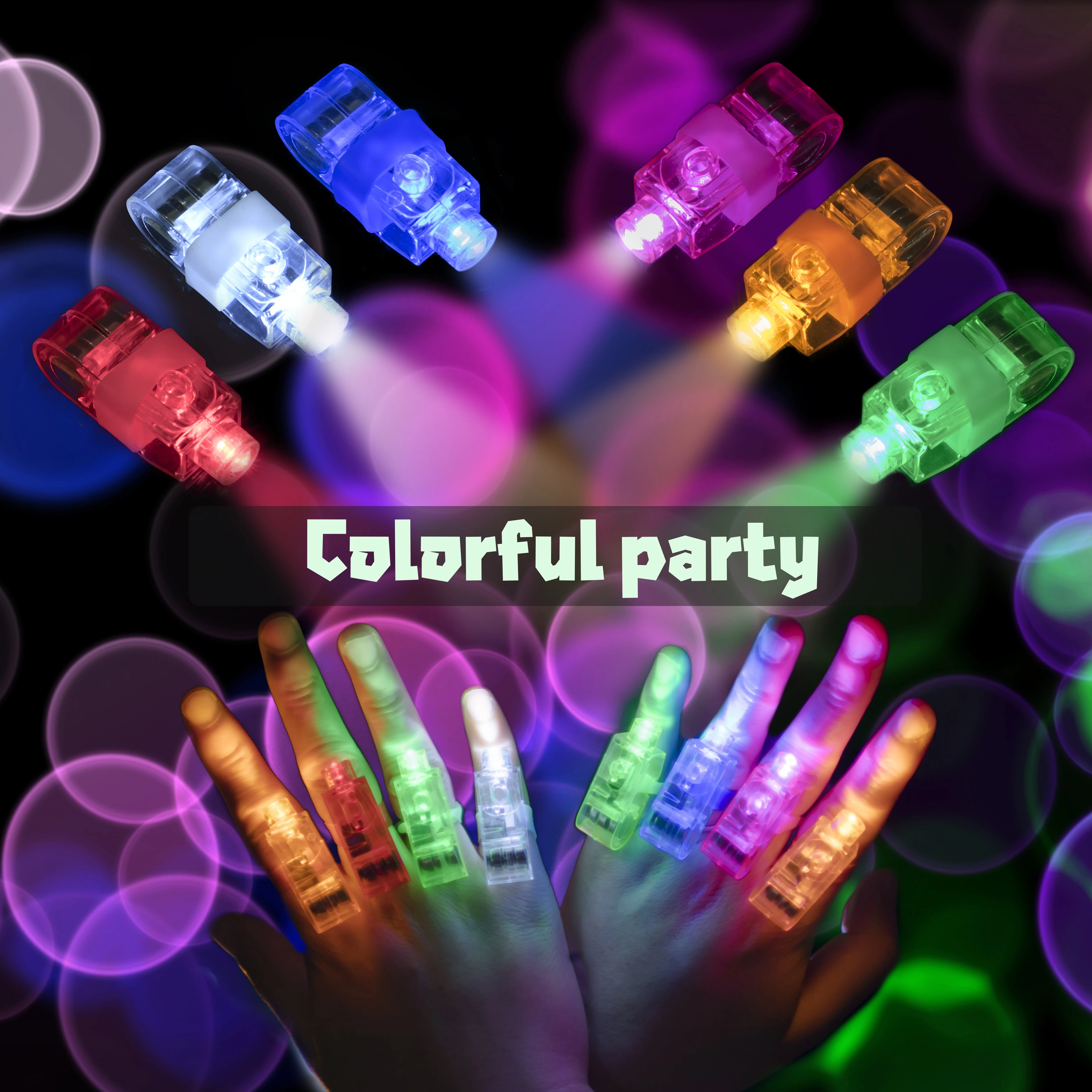 30/60/120/200/300 Stück LED Finger Lichter 6 Farbe Finger Taschenlampen für  Kinder Geburtstags feier liefert Rave Laser verschiedene Spielzeuge -  AliExpress