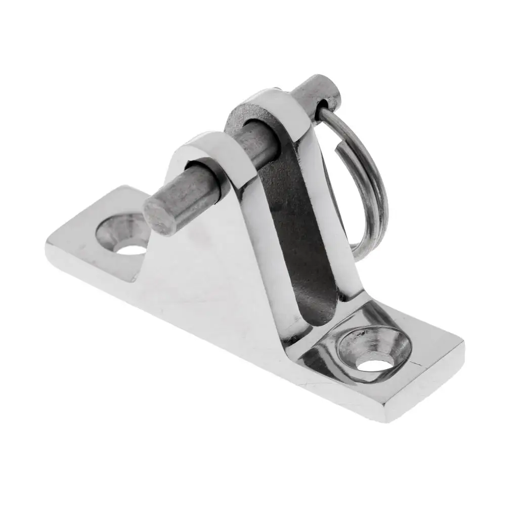 316 Stainless Steel Bimini Top Deck Hinge – Heavy Duty Side Mount With Removable Pin For Marine Use